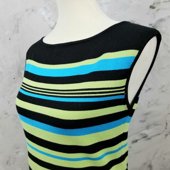 GEOGIOU STUDIO Blue, Green, Black Knit Cami Top - Picture 5 of 7